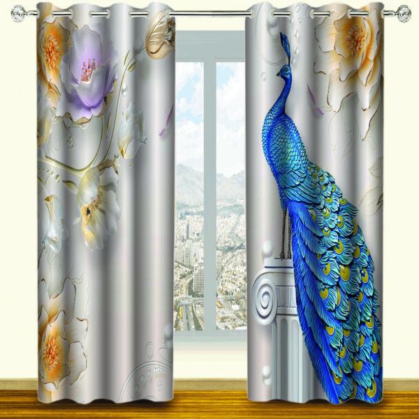 پرده طرح طاووس